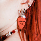 LO$ER=LOVER earring set